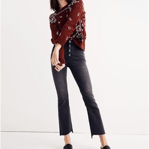 Madewell Women's Cali Demi Boot Cut Jeans in Dark Gray